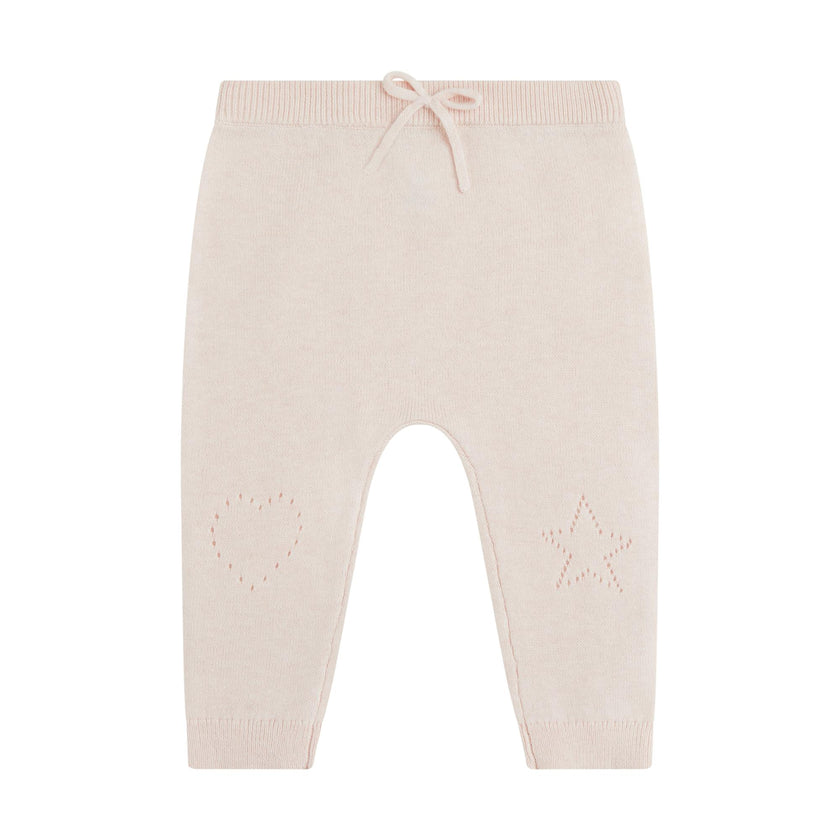 Pointelle Heart Crawler Set - Pink