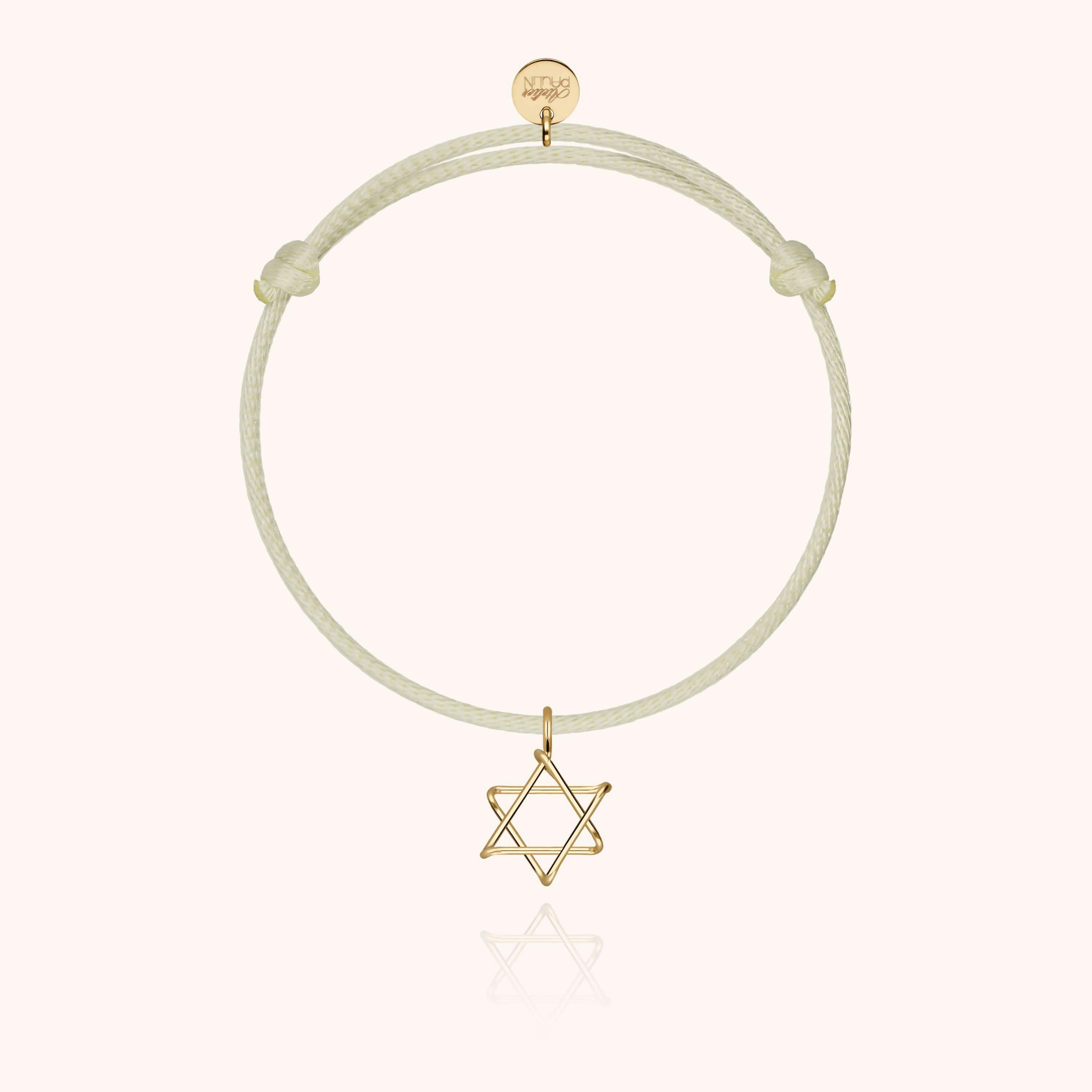 Symbolic Star of David Cord Bracelet, 14k Gold-Filled