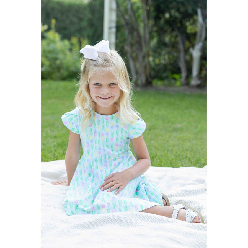 Printed Knit Tulip Twirl Dress