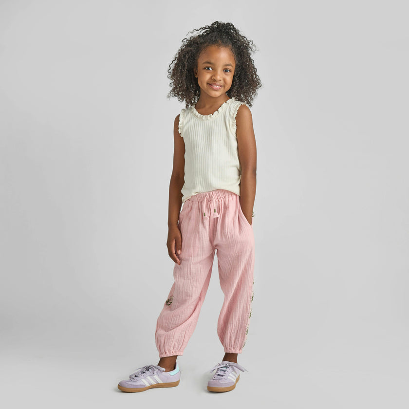 Girls Kiran Pant - Carol Blush