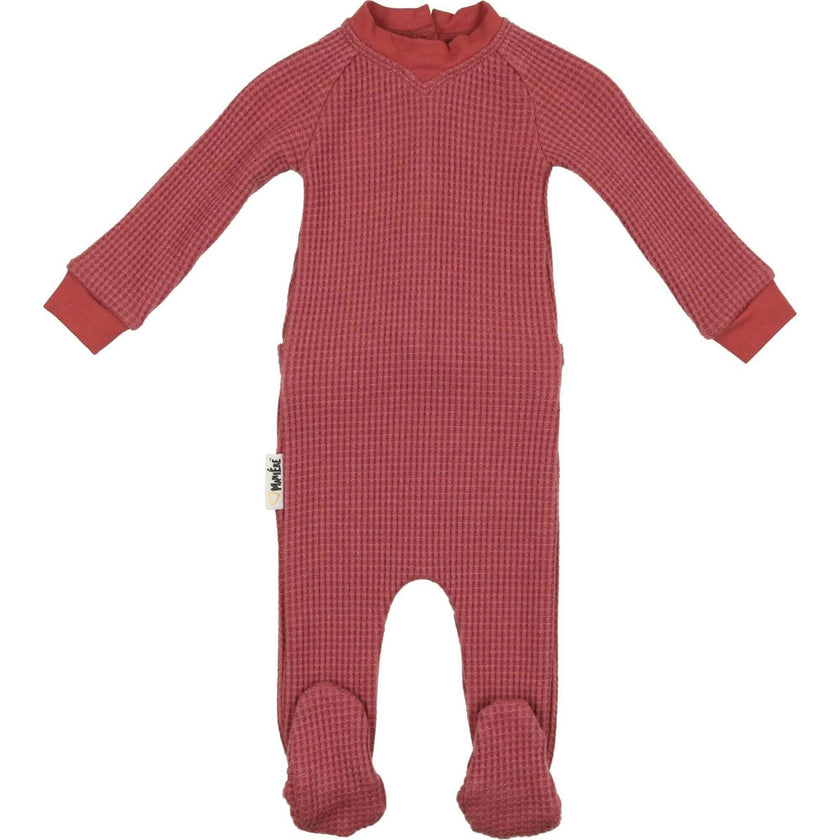 Girls Shimmer Waffle Footie