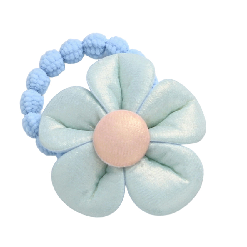 Plush Flower Hair Tie Set