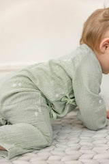 Wrap Muslin Onesie Mint