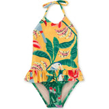 Peplum One-Piece Swimsuit, Multi