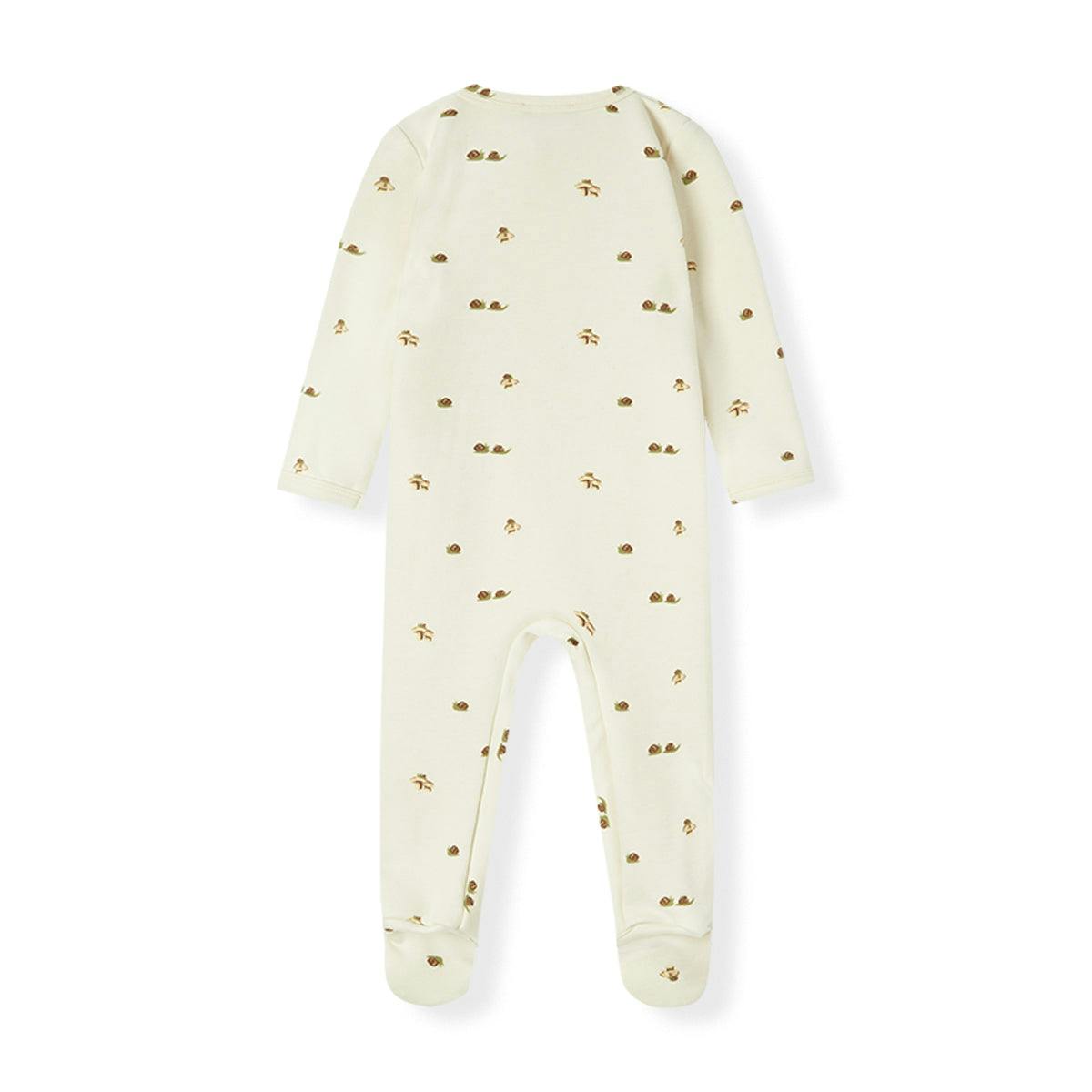Lil' Mushroom Stretch Fleece Zipper Footed Romper