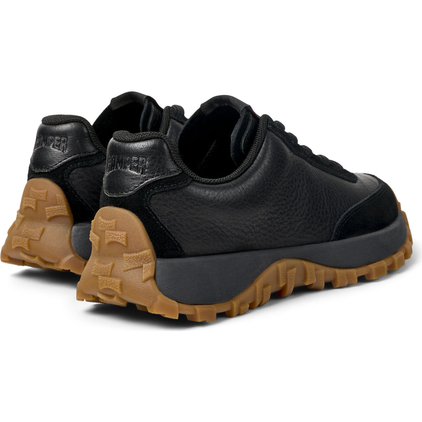 Kids Drift Trail Leather & Nubuck Vintage Sneakers, Black