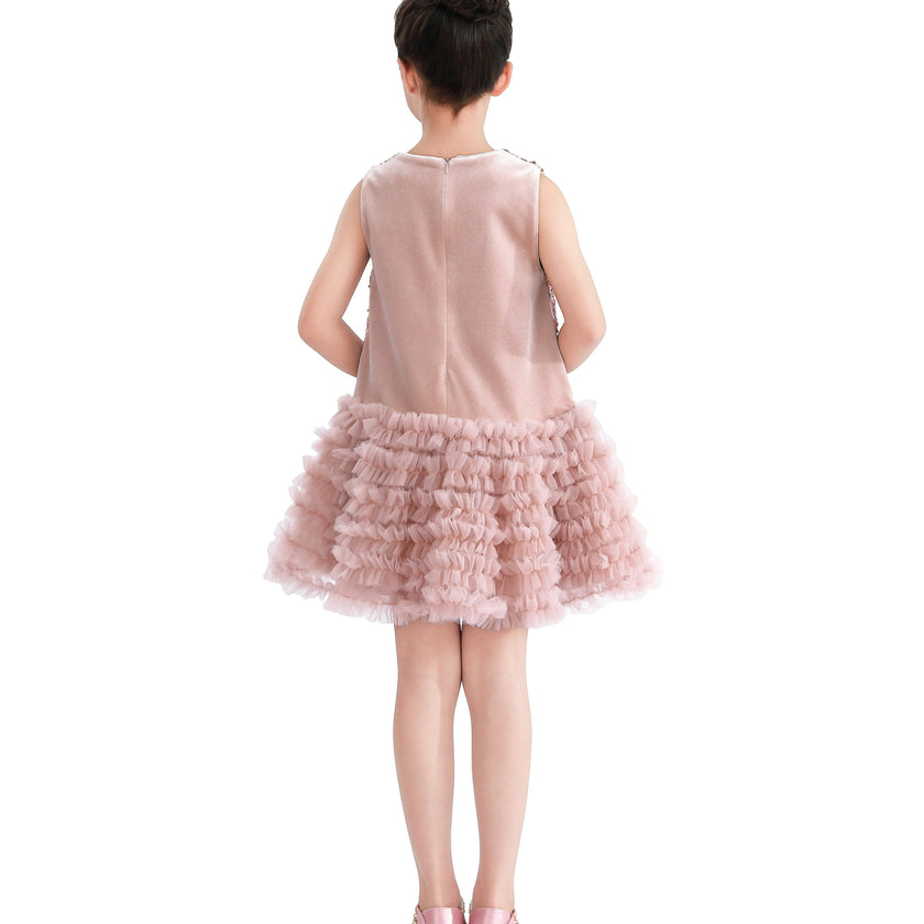 Pink Sequin & Tulle Party Dress
