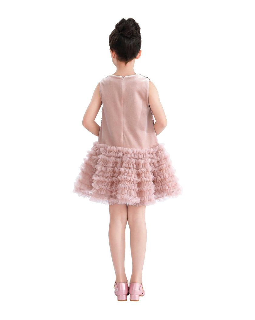 Pink Sequin & Tulle Party Dress
