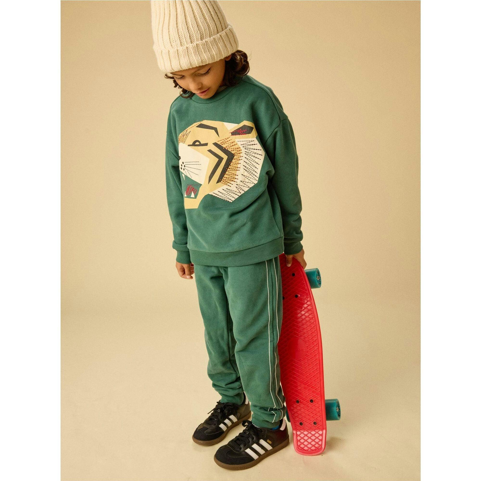 Side Stitch Joggers, Green