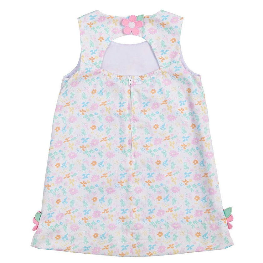 Printed Pique Dress With Flowers