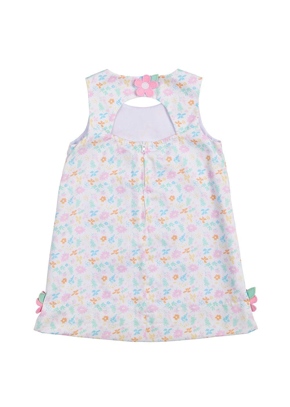 Printed Pique Dress With Flowers