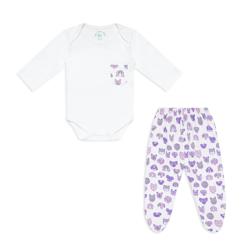 Mini Woof Squad Lilac Set