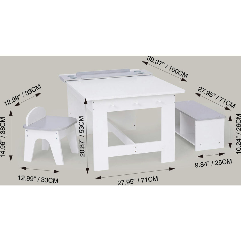 Fantasy Fields By Teamson Kids - Little Artist Monet Play Art Table Kids Furniture