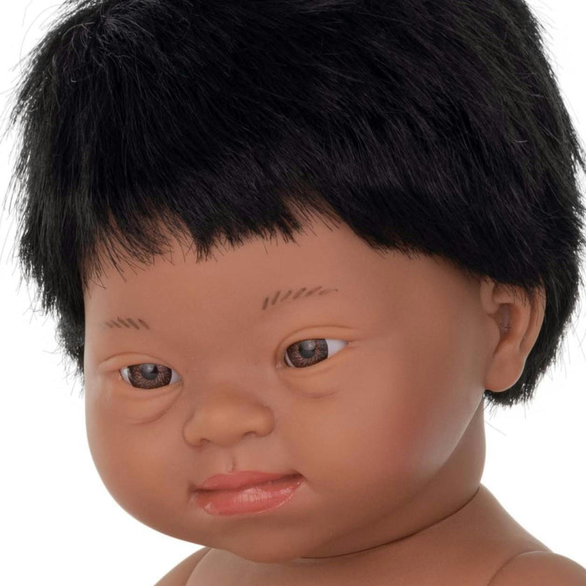 Hispanic Baby Boy Doll with Down Syndrome - 15''