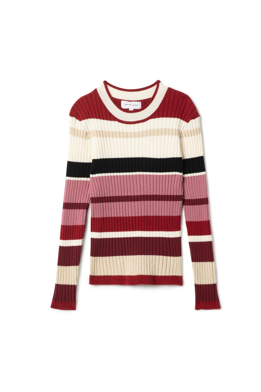 Knit Ribbed Striped Top