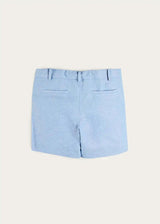 Linen Blend Tailored Shorts in Sky Blue (4-10yrs)