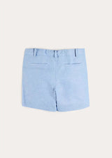 Linen Blend Tailored Shorts in Sky Blue (4-10yrs)