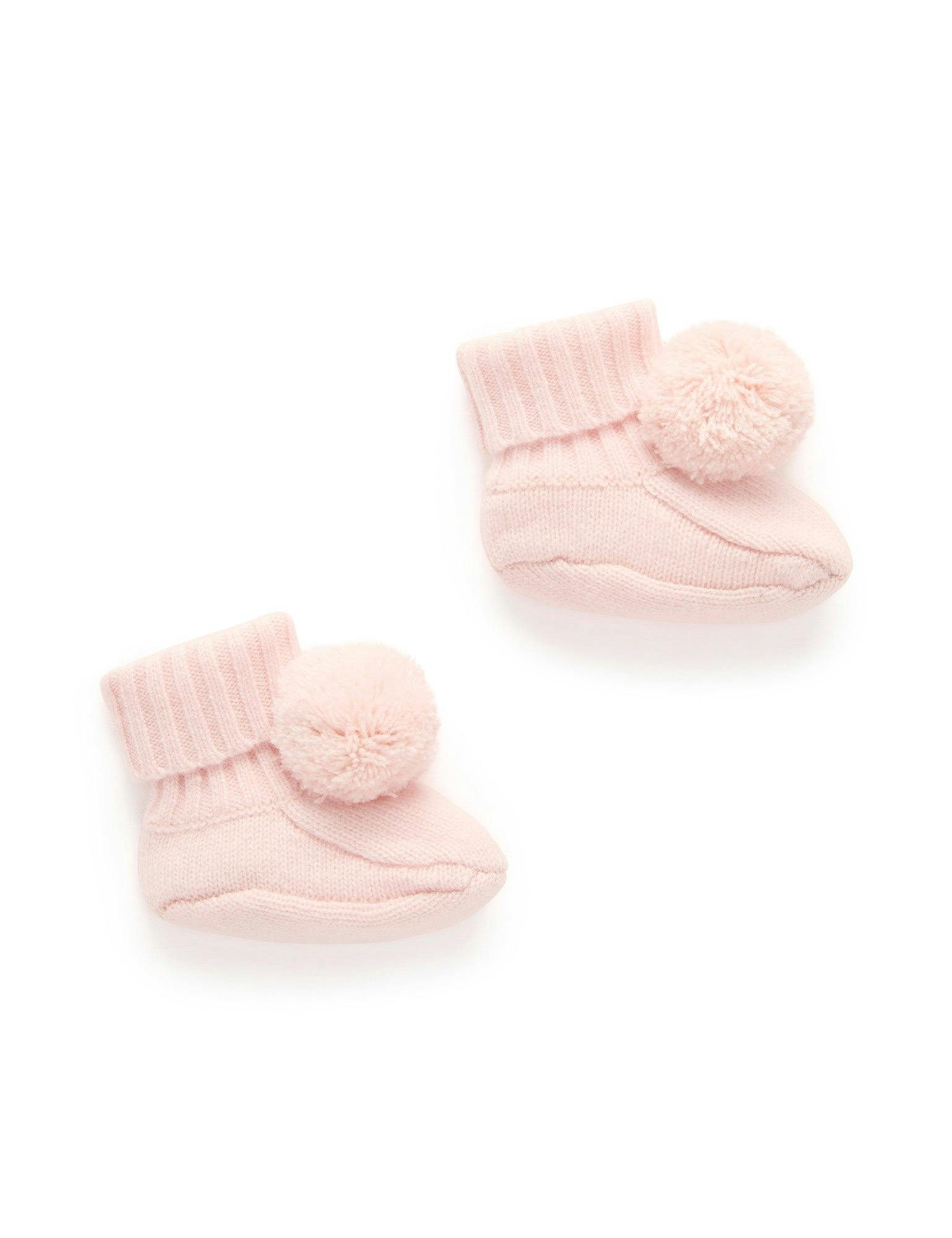 Cashmere Booties Pale Pink Melange