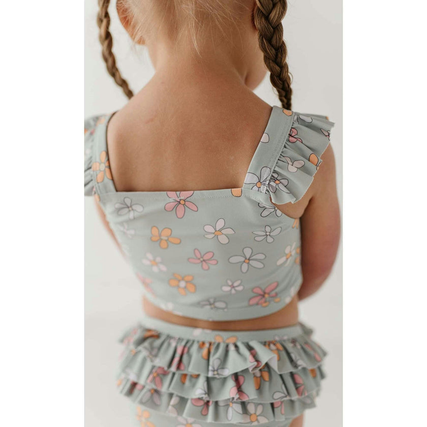 Girl's Two-Piece Ruffle Swimsuit