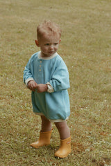 Graham Romper in Dusk Blue