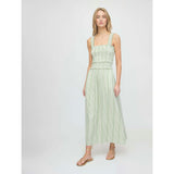 The Azalea Maxi Nap Dress - Green Jacquard Stripe
