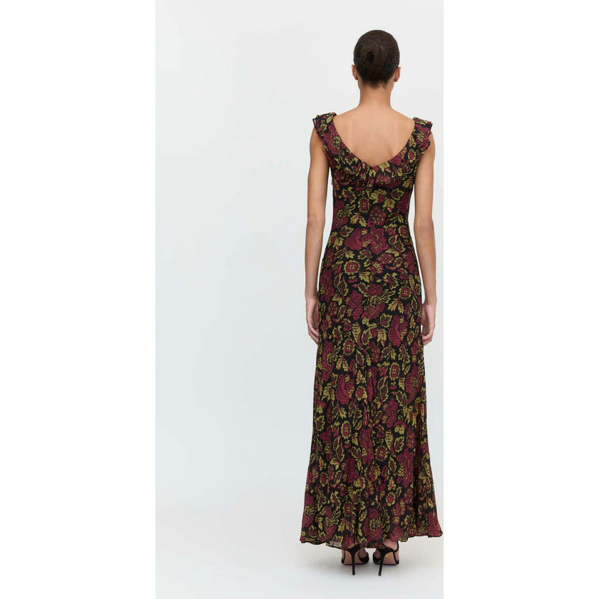 The Augustina Dress - Black Palampore Floral