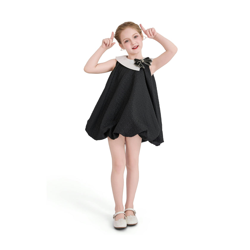 Black Stonelea Bow-Embellishment Dress