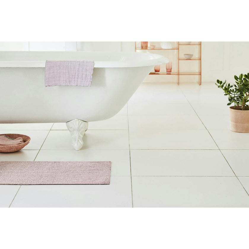 Heathered Shag Floor Mat, Pink