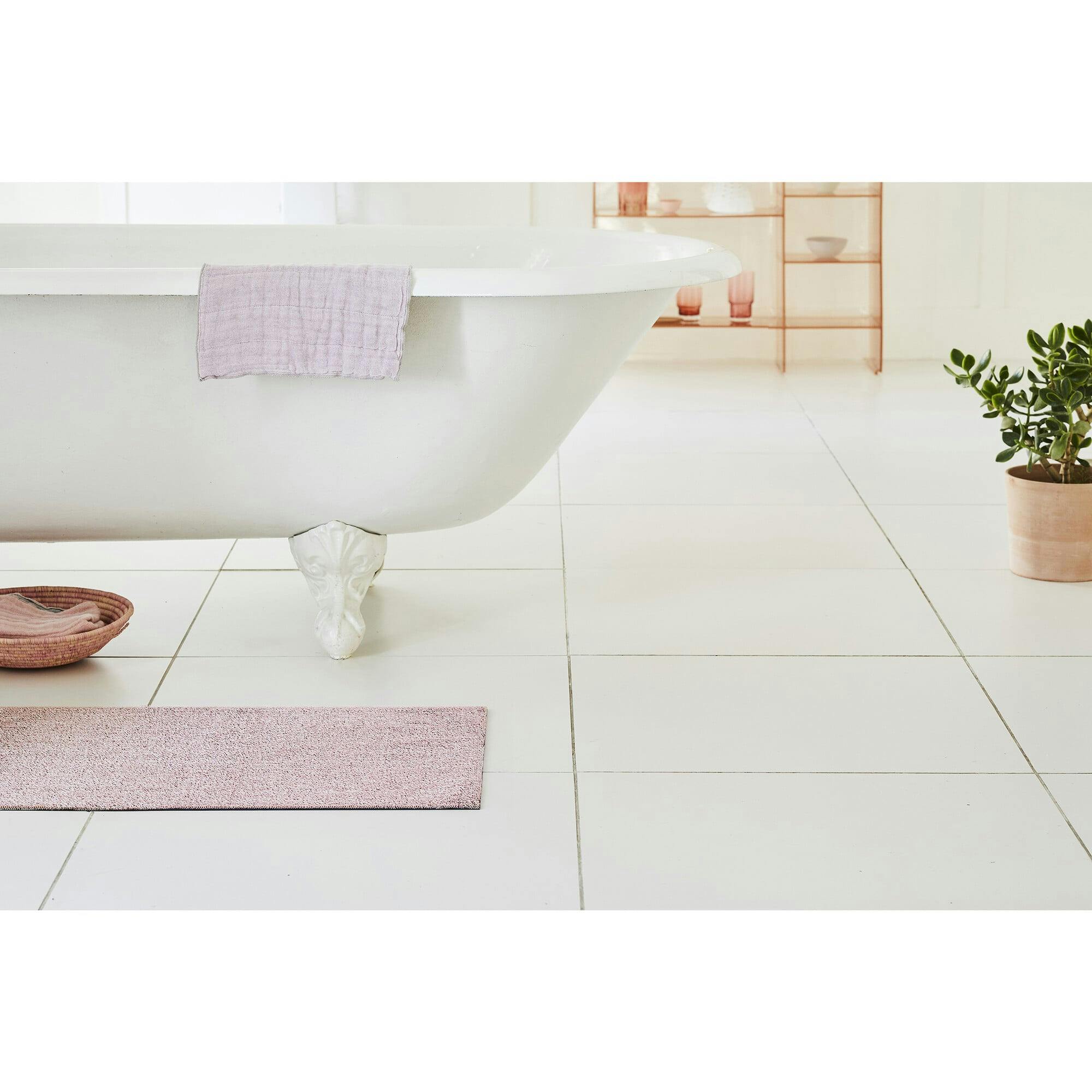 Heathered Shag Floor Mat, Pink