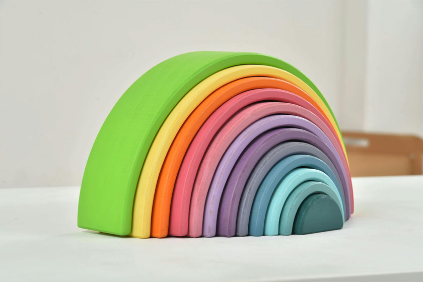 Avenlur Wooden Rainbow Stacker Blocks