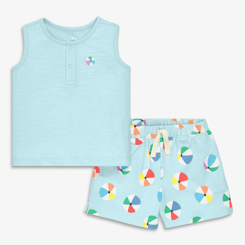 Baby tank and shorts set in&nbsp; beach balls