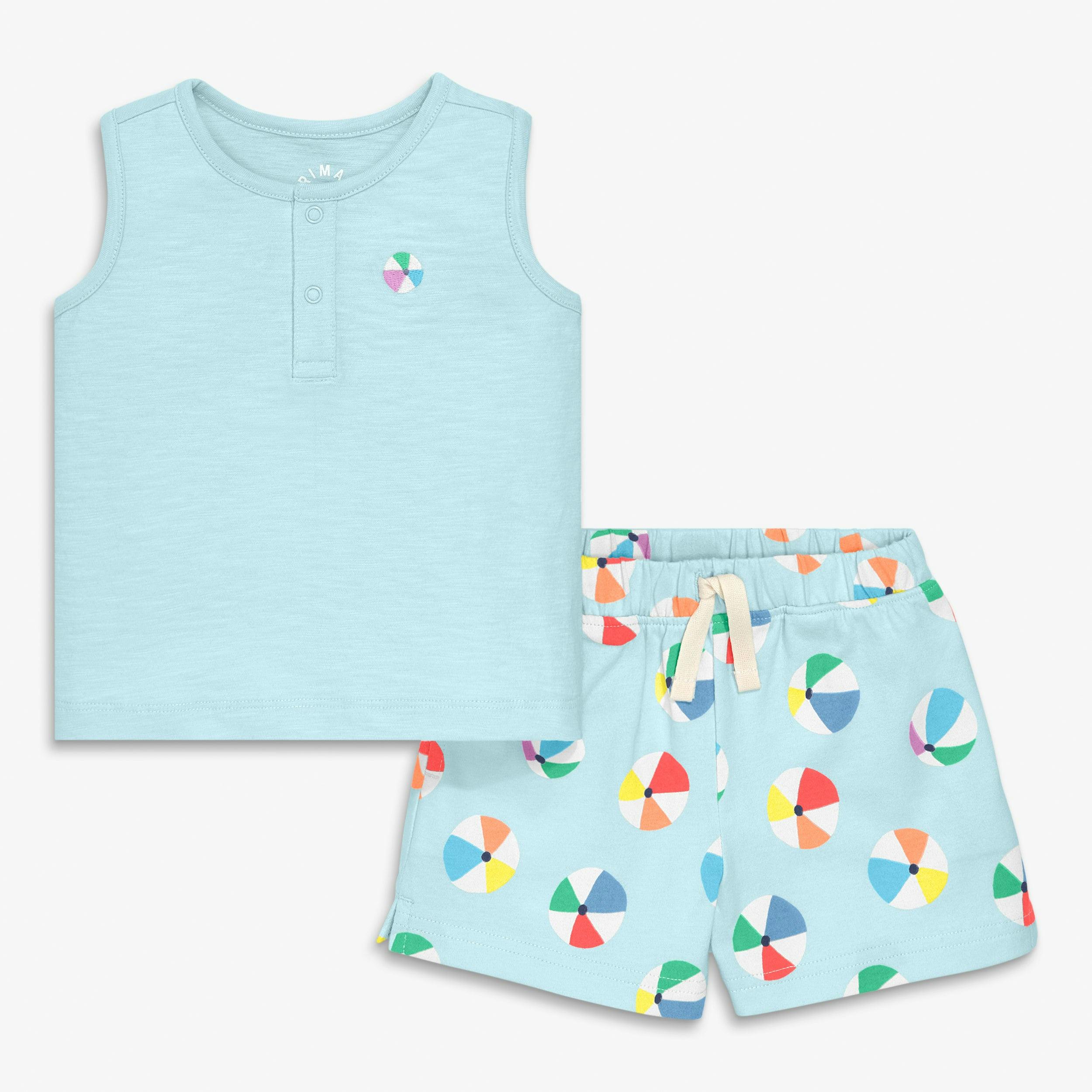 Baby tank and shorts set in&nbsp; beach balls