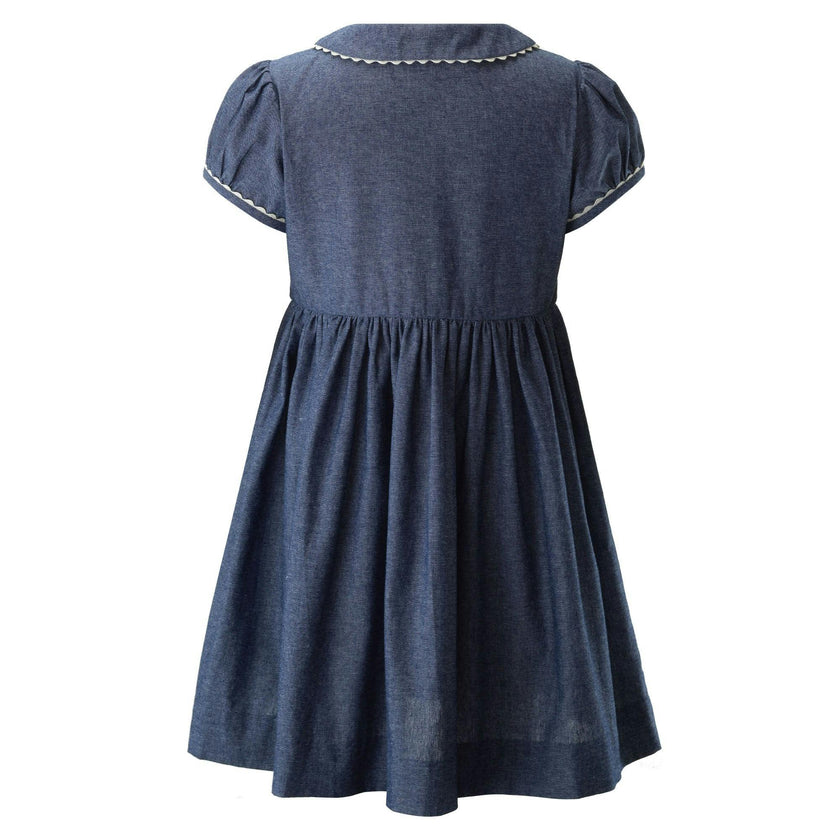 Chambray Button-Front Dress