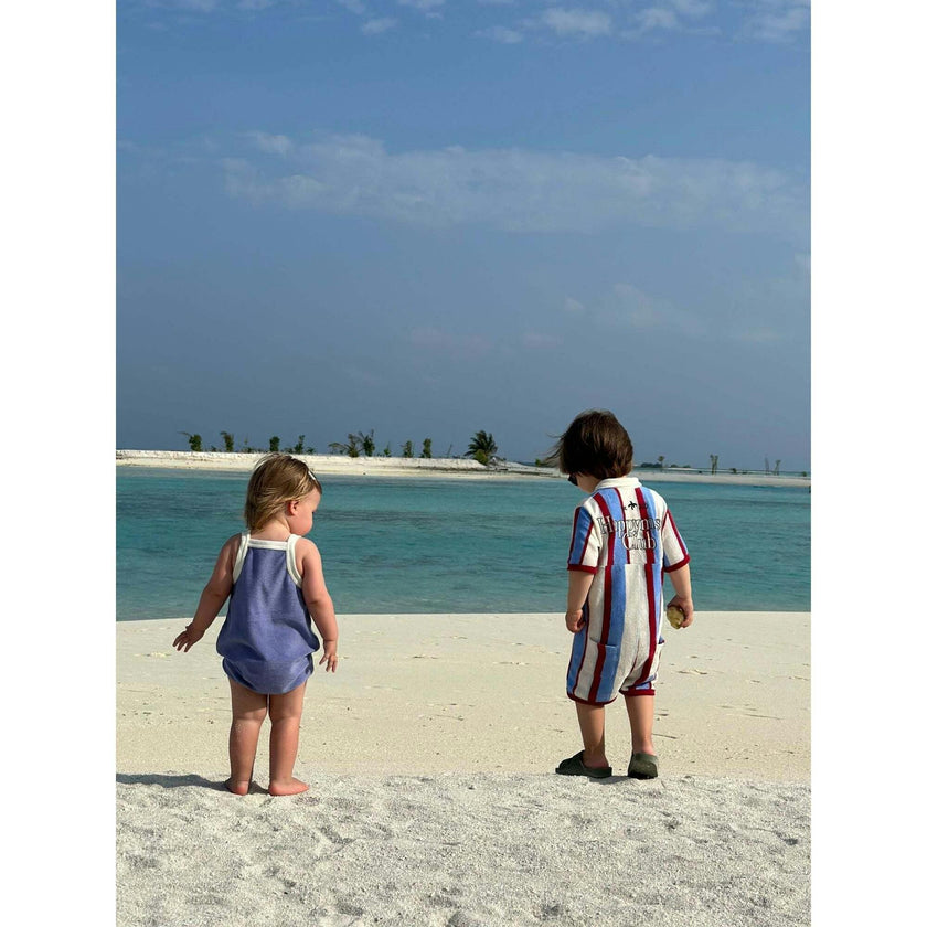 children's terry jumpsuit - marina stripes