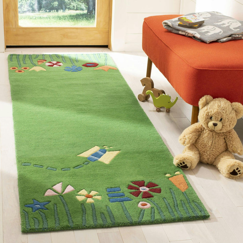 Kids Meadow Rug, Green