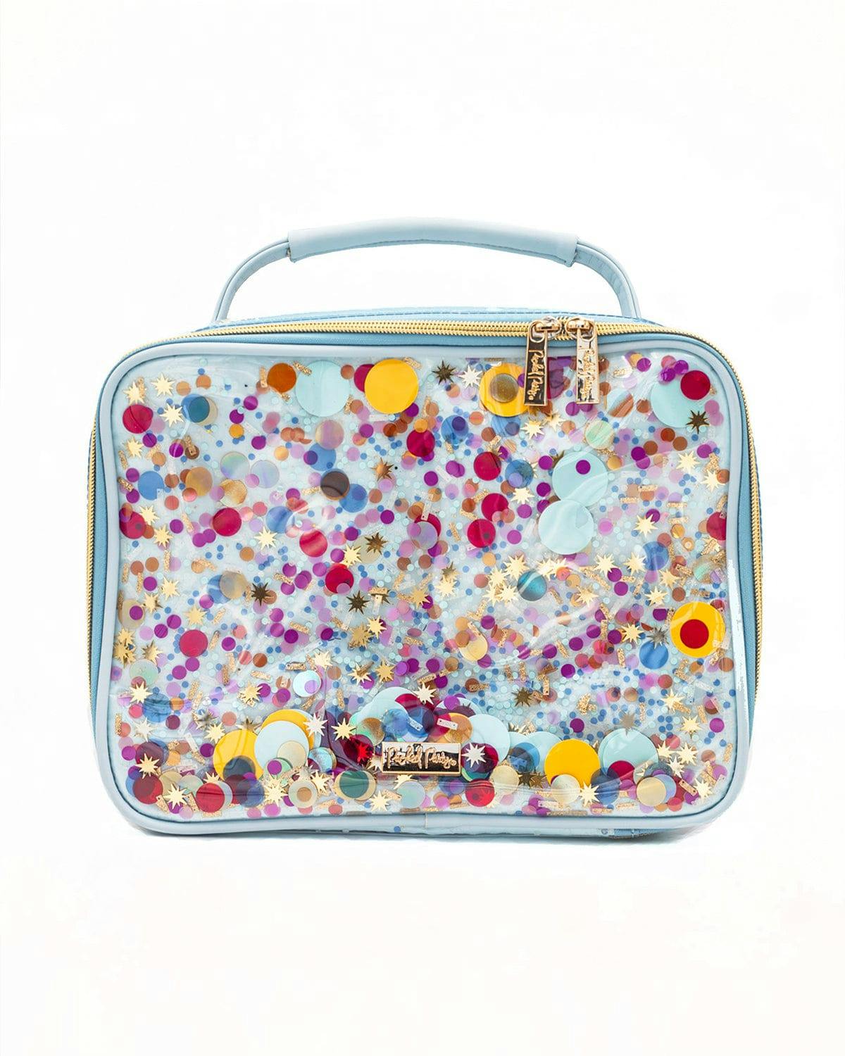 Packed Party Celebrate Every Day Insulated Lunch Box Kids Lunch Bag for School Cute Light Blue Lunch Bag