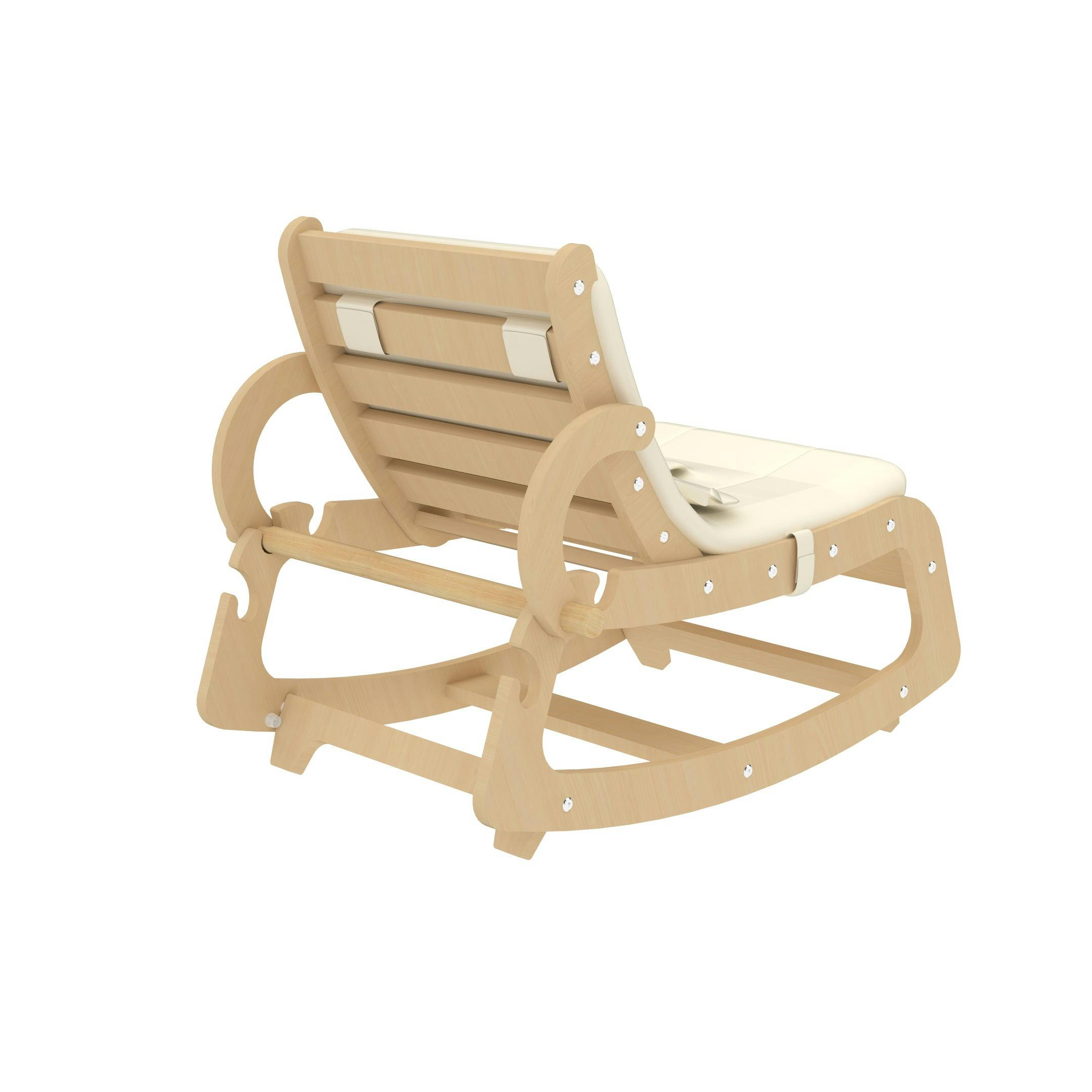 Hemlock Adjustable Wooden Baby Rocker | Converts to Toddler Seat