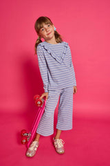 Aspen Tee - Blue Sparkle Stripe