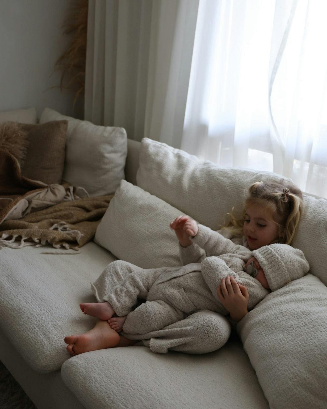 Long Sleeve Jumpsuit - Fuzzy