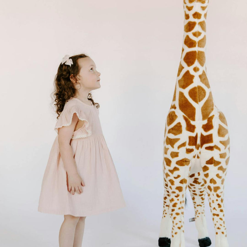 Organic Cotton Muslin Flutter Sleeve Dress