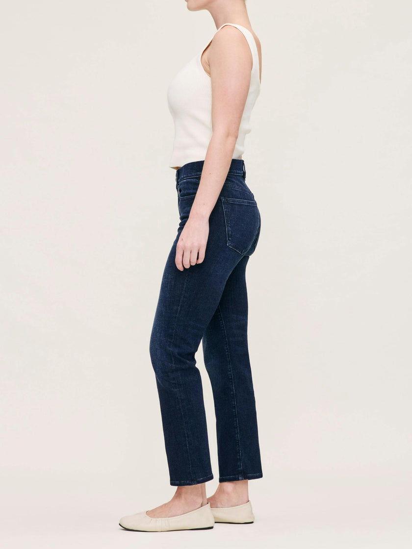 Halle Straight Petite High Rise Instasculpt™ 25.5" Jeans | Mediterranean