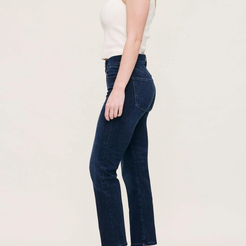 Halle Straight Petite High Rise Instasculpt™ 25.5" Jeans | Mediterranean