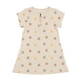 Floral Ribbed Short Sleeve Dress