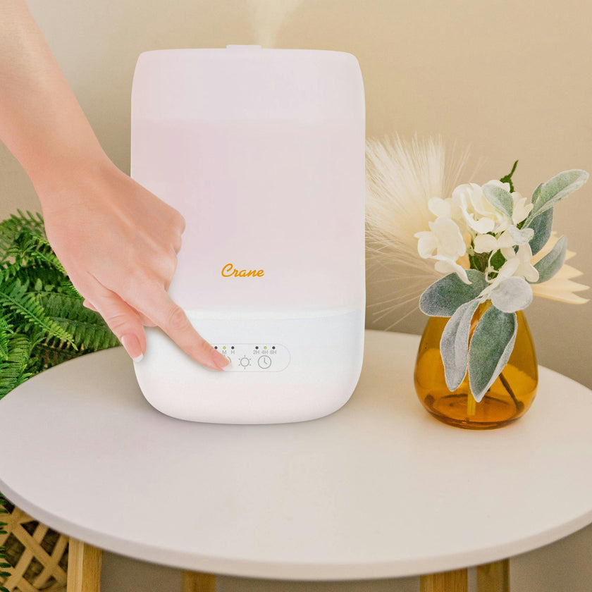 Top Fill Cool Mist Humidifier, 1 Gallon with Sleep Support Light & Essential Oil Tray