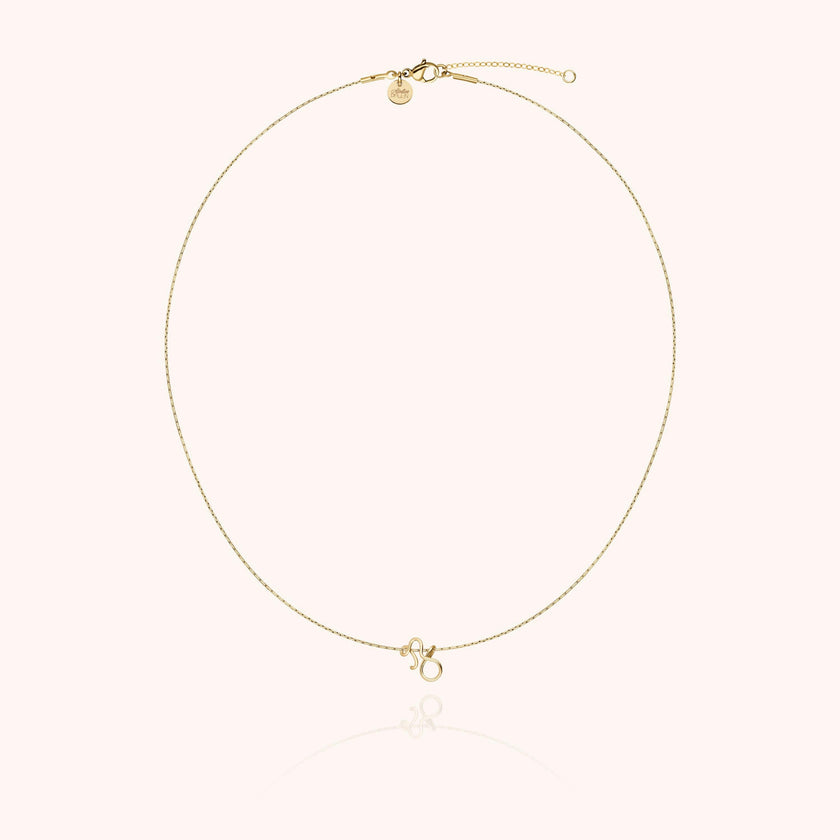 Initial Necklace, 14k Yellow Gold Filled
