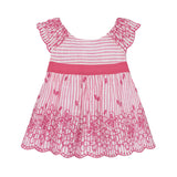 Pink Tulip Rose Embroidered Dress