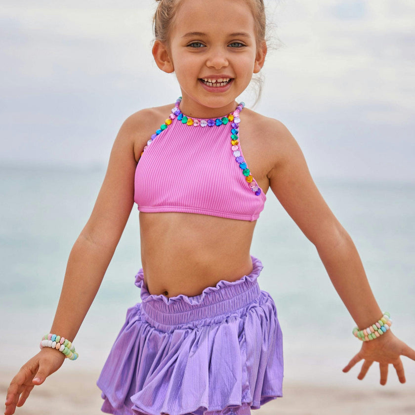 2-Tired Mini Metallic Skirt