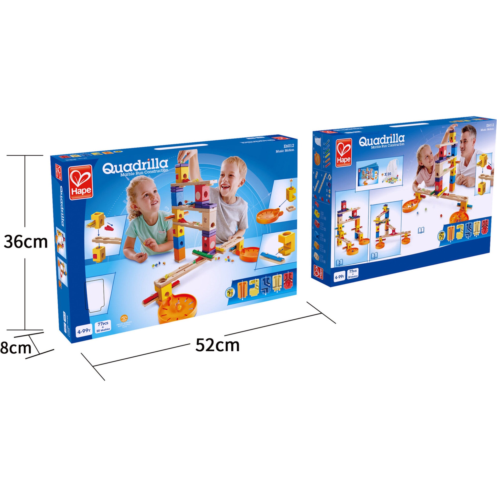 Quadrilla Wooden Marble Run Construction Playset