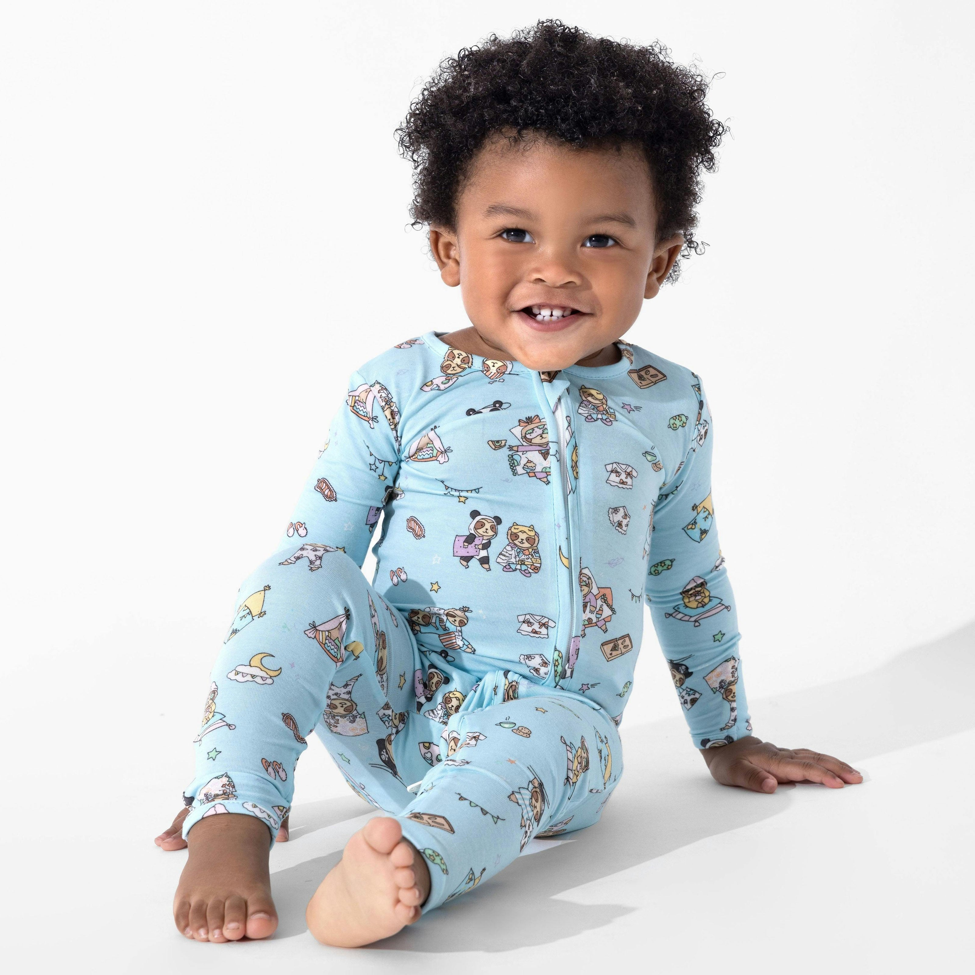 Sloth Pajama Party Bamboo Convertible Footie