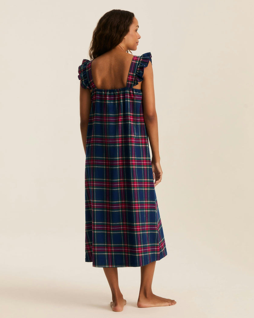 Women's Brushed Twill Clara Nightgown in Windsor Tartan
